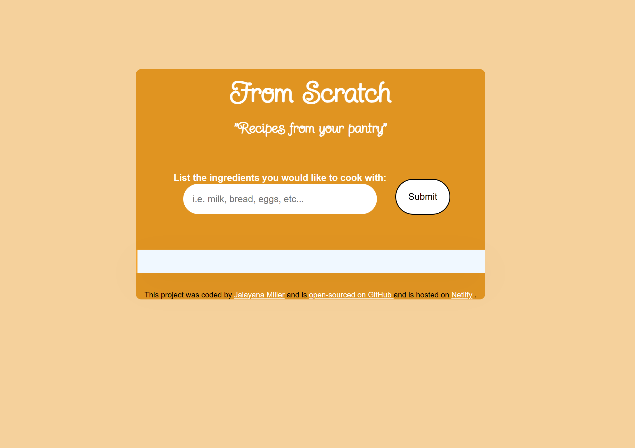 Recipe app preview