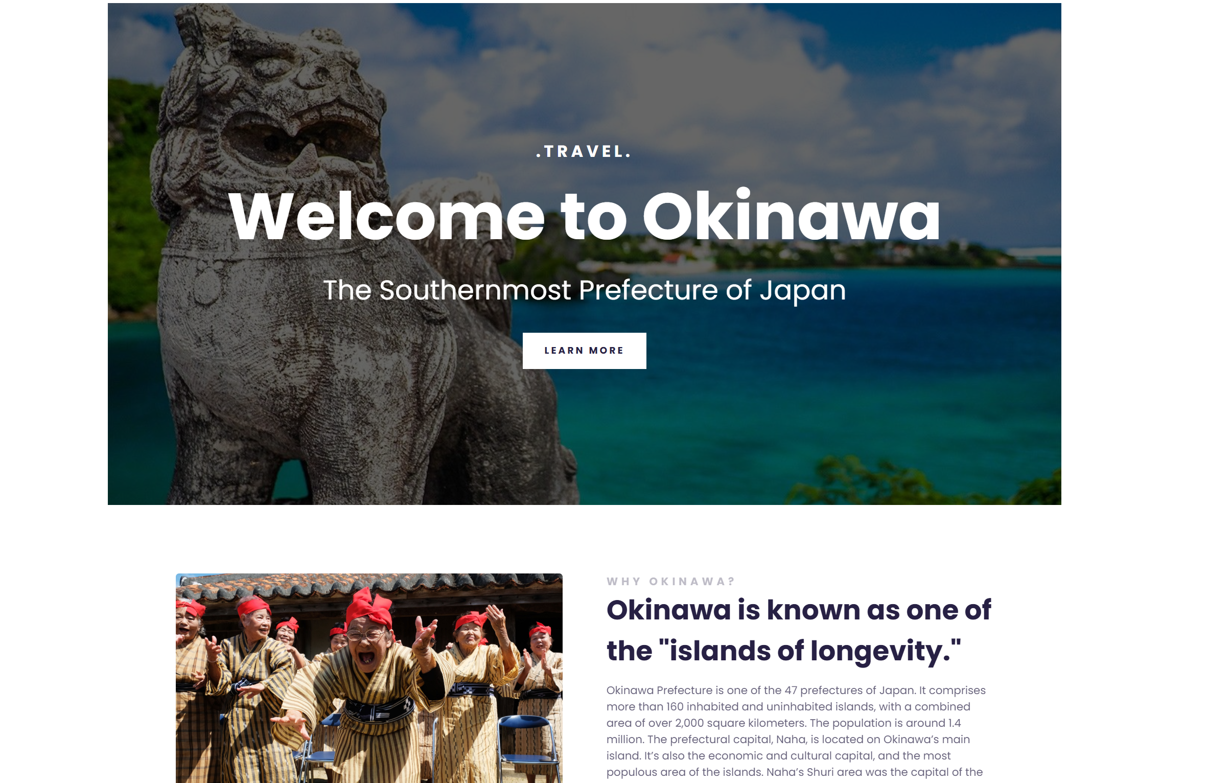 Travel Webpage Preview